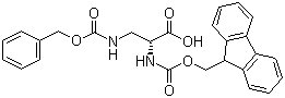 N-芴甲氧羰基-N'-苄氧羰基-D-二氨基丙酸分子结构 (CAS 387824-80-8)