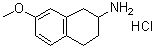 1,2,3,4-Tetrahydro-7-methoxy-2-naphthalenamine hydrochloride molecular structure (CAS 3880-78-2)