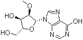 2'-O-甲基肌苷分子结构 (CAS 3881-21-8)