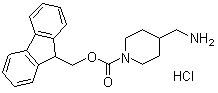 结构式 CAS# 391248-14-9, 4-(氨基甲基)-1-哌啶甲酸 9H-芴-9-基甲酯盐酸盐