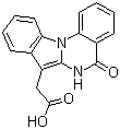 5,6-二氢-5-氧代吲哚并[1,2-a]喹唑啉-7-乙酸分子结构 (CAS 391670-48-7)