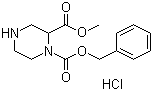 结构式 CAS# 392332-17-1, 1-苄氧羰基-2-哌嗪羧酸甲酯单盐酸盐