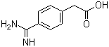 structure of CAS# 39244-83-2, 4-Amidinophenylacetic acid;4-(Aminoiminomethyl)benzeneacetic acid; (4-Carbamimidoylphenyl)acetic acid