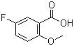 结构式 CAS# 394-04-7, 5-氟-2-甲氧基苯甲酸