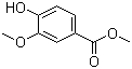 结构式 CAS# 3943-74-6, 香草酸甲酯; 4-羟基-3-甲氧基苯甲酸甲酯