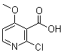 2-氯-4-甲氧基烟酸分子结构 (CAS 394729-98-7)