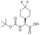 (S)-2-((叔-丁氧羰基)氨基)-2-(4,4-二氟环己基)乙酸分子结构 (CAS 394735-65-0)