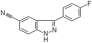 3-(4-Fluorophenyl)-1H-indazole-5-carbonitrile molecular structure (CAS 395100-12-6)