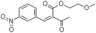 Methoxyethyl 3-nitrobenzylidenacetoacetate molecular structure (CAS 39562-22-6)
