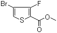 4-溴-3-氟噻吩-2-羧酸甲酯分子结构 (CAS 395664-56-9)