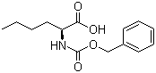 结构式 CAS# 39608-30-5, N-[(苯基甲氧基)羰基]-L-正亮氨酸