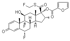 Fluticasone furoate molecular structure (CAS 397864-44-7)