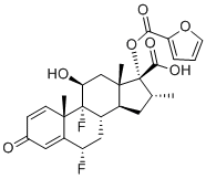 氟替卡松糠酸酯杂质A分子结构 (CAS 397864-63-0)