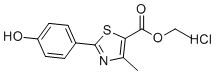 乙基2-(4-羟基苯基)-4-甲基噻唑-5-羧酸酯盐酸盐分子结构 (CAS 399017-10-8)