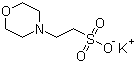 结构式 CAS# 39946-25-3, 2-(N-吗啉)乙磺酸钾