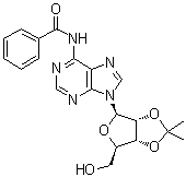 N6-Benzoyl-2',3'-O-isopropylideneadenosine molecular structure (CAS 39947-04-1)