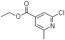 结构式 CAS# 3998-88-7, 2-氯-6-甲基吡啶-4-甲酸乙酯