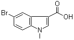 5-Bromo-1-methylindole-3-carboxylic acid molecular structure (CAS 400071-95-6)
