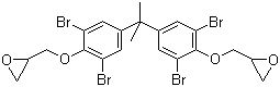 structure of CAS# 40039-93-8, Polymer of tetrabromobisphenol A and epichlorohydrin;Epichlorohydrin-2,2',6,6'-tetrabromobisphenol A copolymer; Epichlorohydrin-4,4'-isopropylidenebis[2,6-dibromophenol] copolymer; Epiclon 153-60M; Epikote 5112; Epikote 5119