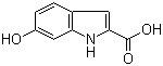 结构式 CAS# 40047-23-2, 6-羟基-2-吲哚甲酸