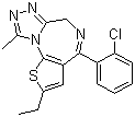 结构式 CAS# 40054-69-1, 乙替唑仑; 依替唑仑