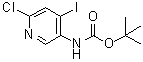 结构式 CAS# 400777-00-6, (6-氯-4-碘吡啶-3-基)氨基甲酸叔丁酯