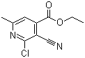 Ethyl 2-chloro-3-cyano-6-methylisonicotinate molecular structure (CAS 40108-12-1)