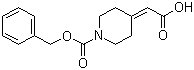 1-Cbz-Piperidin-4-ylidene-acetic acid molecular structure (CAS 40113-03-9)