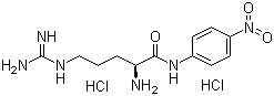 structure of CAS# 40127-11-5, L-Arginine p-nitroanilide dihydrochloride;(2S)-2-Amino-5-[(aminoiminomethyl)amino]-N-(4-nitrophenyl)pentanamide dihydrochloride