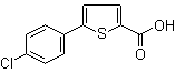 结构式 CAS# 40133-14-0, 5-(4-氯苯基)噻吩-2-羧酸