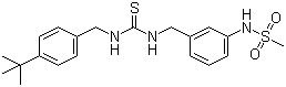 1-[(4-tert-Butylphenyl)methyl]-3-[[(3-methylsulfonylamino)phenyl]methyl]thiourea molecular structure (CAS 401907-65-1)