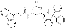 (3S)-3-[[(9H-Fluoren-9-ylmethoxy)carbonyl]amino]-6-oxo-6-[(triphenylmethyl)amino]hexanoic acid molecular structure (CAS 401915-55-7)