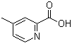 4-甲基吡啶-2-羧酸分子结构 (CAS 4021-08-3)