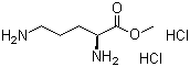L-鸟氨酸甲酯二盐酸盐分子结构 (CAS 40216-82-8)