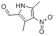 3,5-二甲基-4-硝基-1H-吡咯-2-甲醛分子结构 (CAS 40236-20-2)