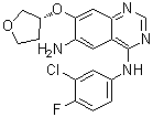 N4-(3-Chloro-4-fluorophenyl)-7-[[(3R)-tetrahydro-3-furanyl]oxy]-4,6-quinazolinediamine molecular structure (CAS 402855-03-2)