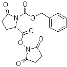 (2S)-2-[[(2,5-Dioxo-1-pyrrolidinyl)oxy]carbonyl]-5-oxo-1-pyrrolidinecarboxylic acid phenylmethyl ester molecular structure (CAS 40291-26-7)