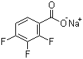 2,3,4-三氟苯甲酸钠分子结构 (CAS 402955-41-3)