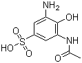 structure of CAS# 40306-75-0, 3-(Acetylamino)-5-amino-4-hydroxybenzenesulfonic acid