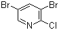 2-氯-3,5-二溴吡啶分子结构 (CAS 40360-47-2)