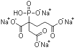 2-Phosphonobutane-1,2,4-tricarboxylic acid sodium salt molecular structure (CAS 40372-66-5)