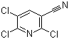 structure of CAS# 40381-92-8, 2,5,6-Trichloro-3-pyridinecarbonitrile