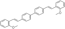 structure of CAS# 40470-68-6, Fluorescent Brightener 378;4,4'-Bis(2-methoxystyryl)-1,1'-biphenyl; 1,1'-Biphenyl-4,4'-bis[2-(methoxyphenyl)ethenyl]; CBS-127