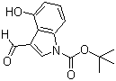 tert-Butyl 3-formyl-4-hydroxy-1H-indole-1-carboxylate  molecular structure (CAS 404888-00-2)