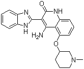4-Amino-3-(1H-benzimidazol-2-yl)-5-[(1-methyl-3-piperidinyl)oxy]-2(1H)-quinolinone molecular structure (CAS 405168-93-6)