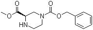 (3R)-1,3-哌嗪二甲酸 3-甲酯 1-苄酯分子结构 (CAS 405175-79-3)