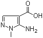 结构式 CAS# 4058-91-7, 5-氨基-1-甲基吡唑-4-甲酸