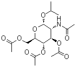 异丙基 2-(乙酰氨基)-2-脱氧-alpha-D-吡喃葡萄糖苷 3,4,6-三乙酸酯分子结构 (CAS 40592-88-9)