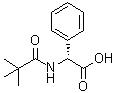 (2R)-2-(2,2-Dimethylpropanamido)-2-phenylacetic acid molecular structure (CAS 40610-41-1)