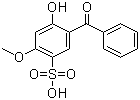 structure of CAS# 4065-45-6, 2-Hydroxy-4-methoxybenzophenone-5-sulfonic acid;2-Benzoyl-5-methoxy-1-phenol-4-sulfonic acid; ; Spectra-Sorb UV 284; Uvistat 1121